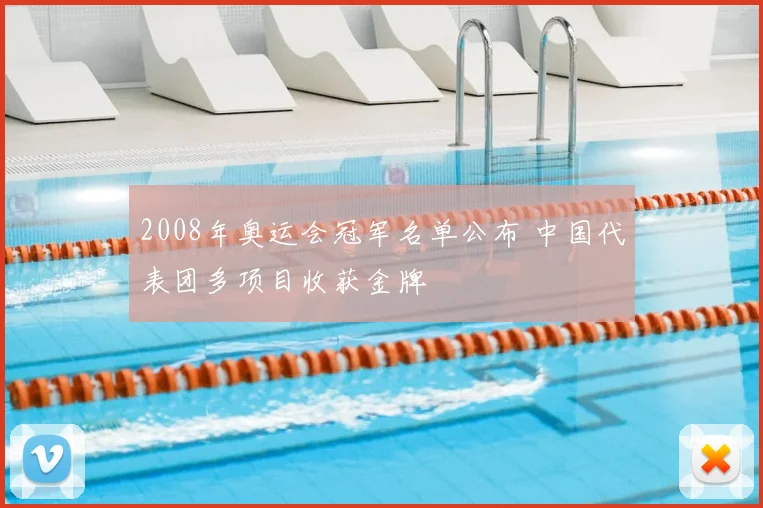 2008年奥运会冠军名单公布 中国代表团多项目收获金牌